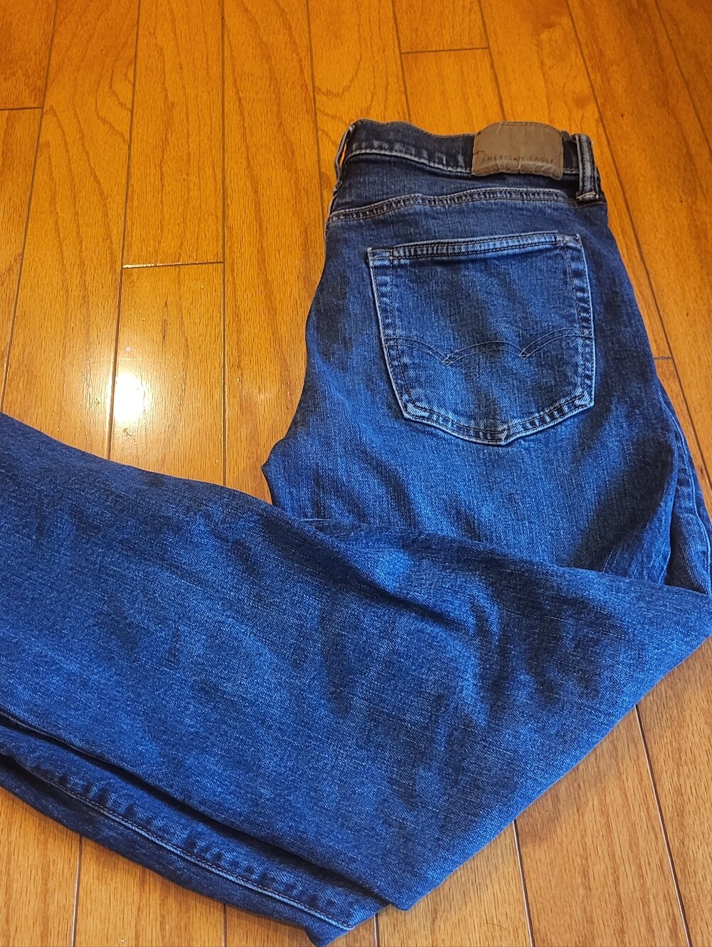 American Eagle Outfitters Dark Blue Straight Leg Jeans